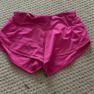 sonic pink lululemon speed ups, size 0
